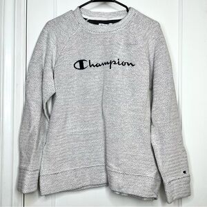 Champion Grey Pullover Long Sleeve Sweater Size Large